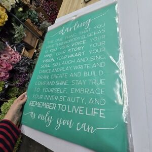 "Darling" Chalk Couture Transfer Stencil Sz E RETIRED 18"X24 DIY Crafting Craft